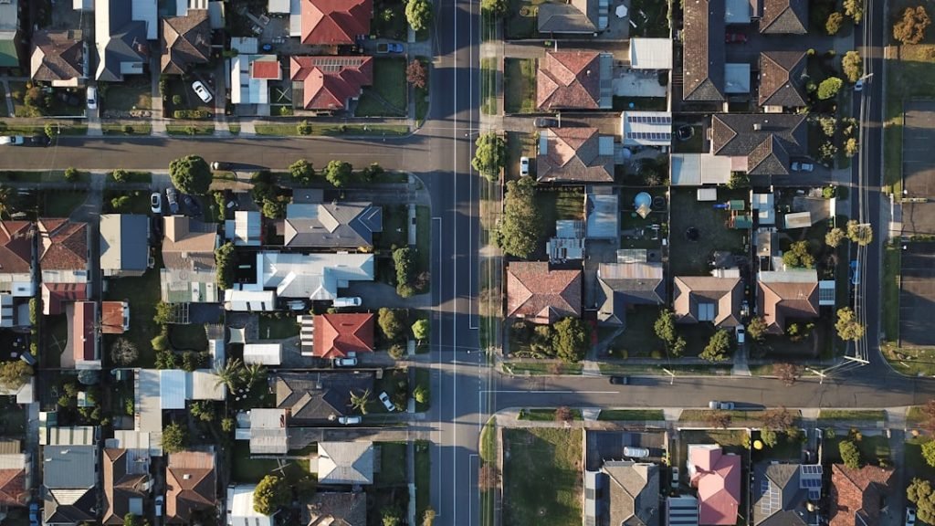 The light was fading as I was flying the Mavic back from another shoot and the symmetry of these streets caught my eye. Love me some long afternoon shadows.